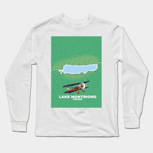 Lake Montriond France map Long Sleeve T-Shirt